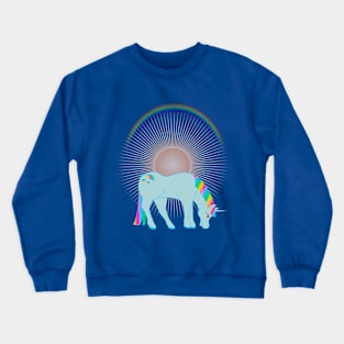 Rainbow unicorn sunset Crewneck Sweatshirt